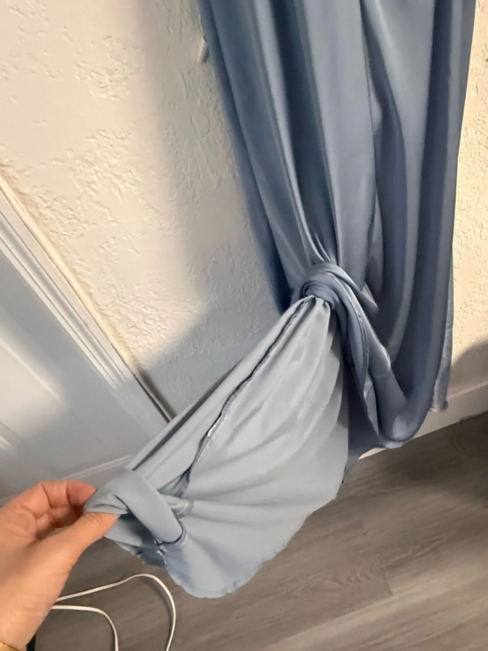 Birdy Grey Dusty Blue Satin Maxi Dress - Size M - Formal/Bridesmaid - Picture 11 of 11